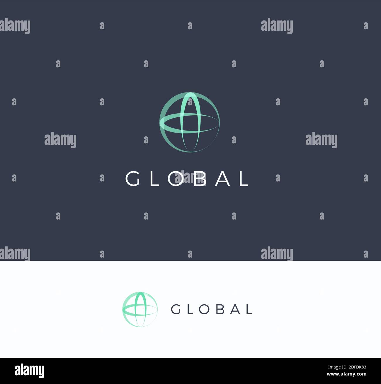 Runde Kugel mit Kreuzvektor Logo Konzept. Global Universal Technology isoliertes Symbol auf dunklem Hintergrund. Abstraktes Netzwerkzeichen für Unternehmen und Stock Vektor