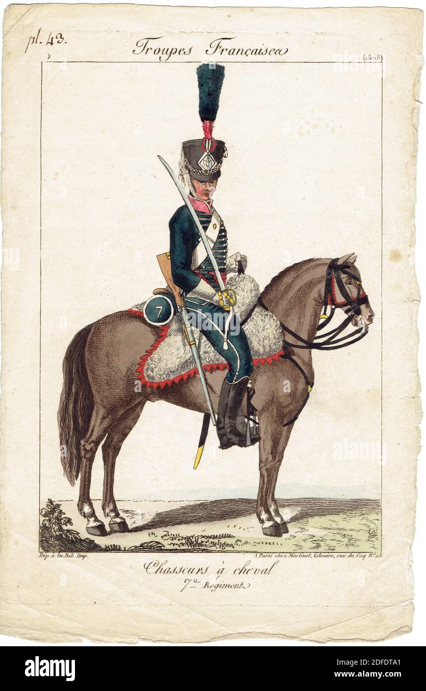 7e regiment de chasseurs ein cheval Fotos und Bildmaterial in hoher