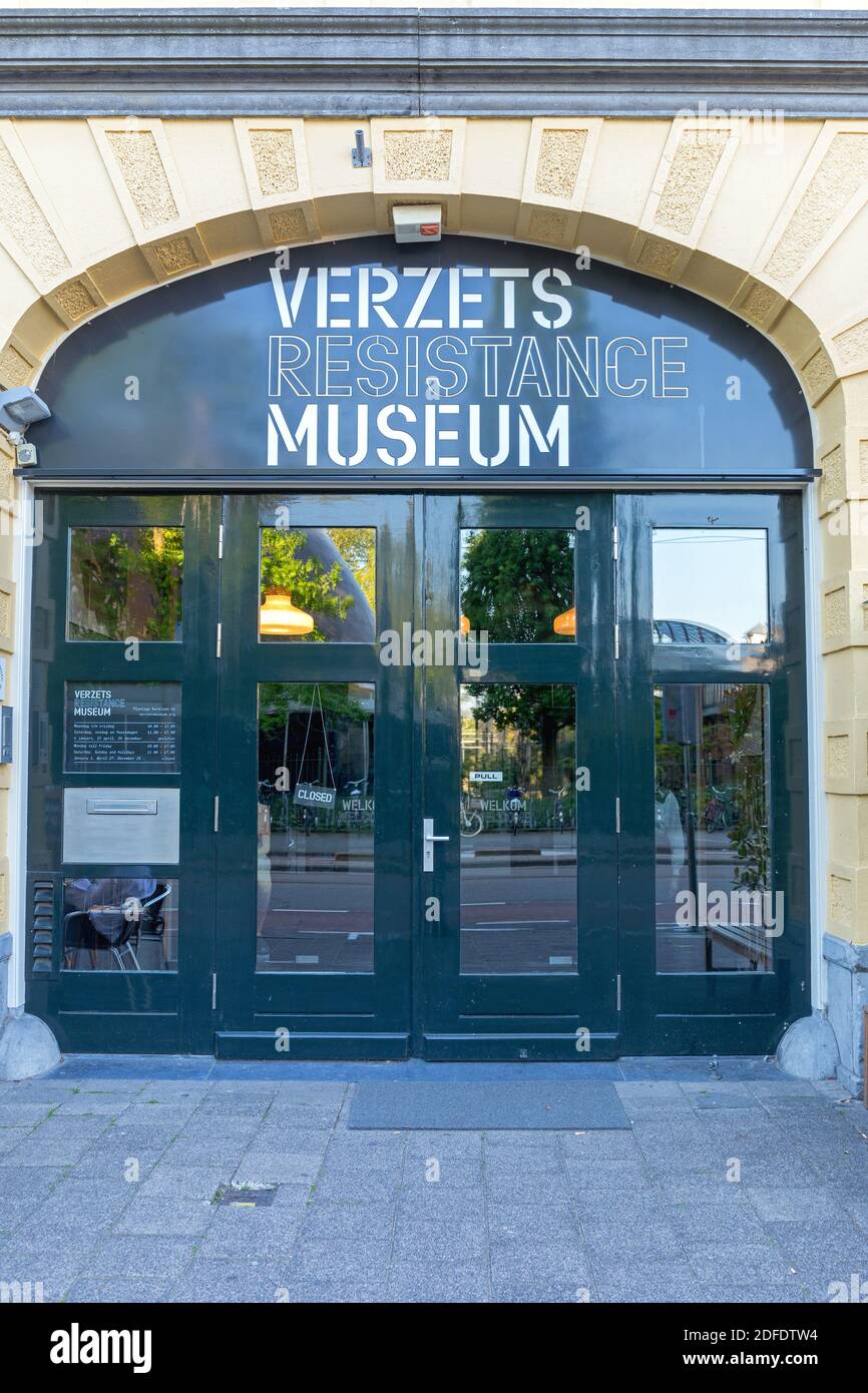 Amsterdam, Niederlande - 14. Mai 2018: Verzets Dutch Resistance Historic Museum in Amsterdam, Holland. Stockfoto