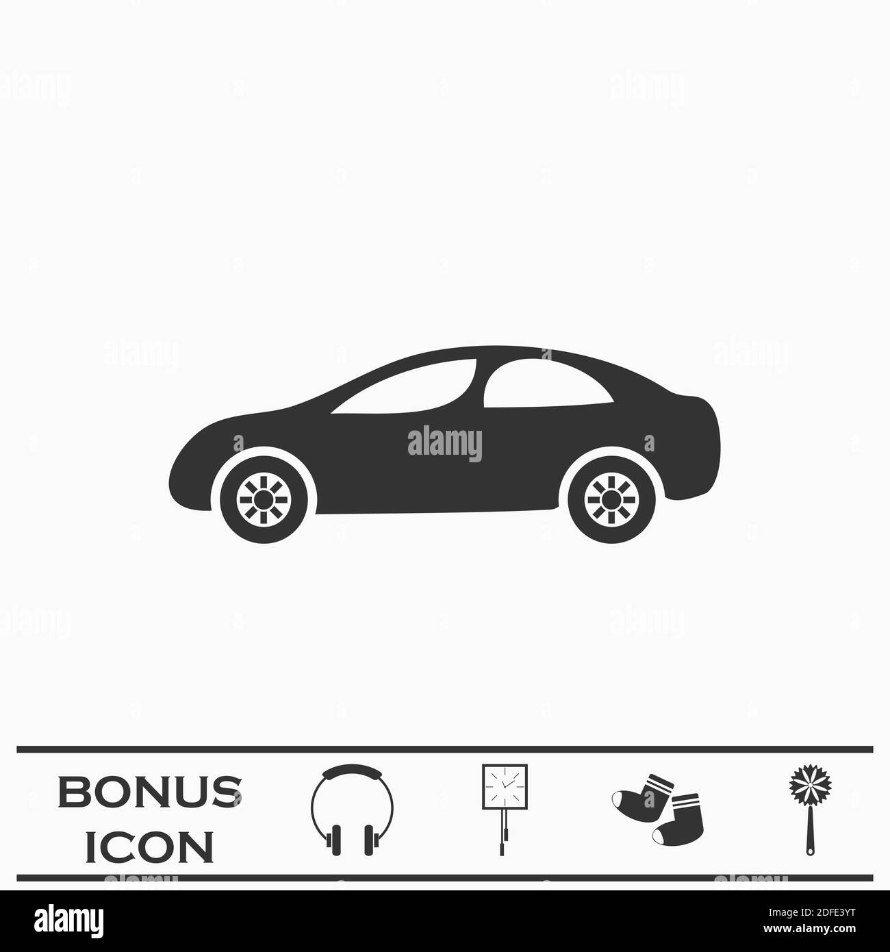 Limousine Symbol flach. Schwarzes Piktogramm auf weißem Hintergrund. Vektorgrafik Symbol und Bonus-Taste Stock Vektor