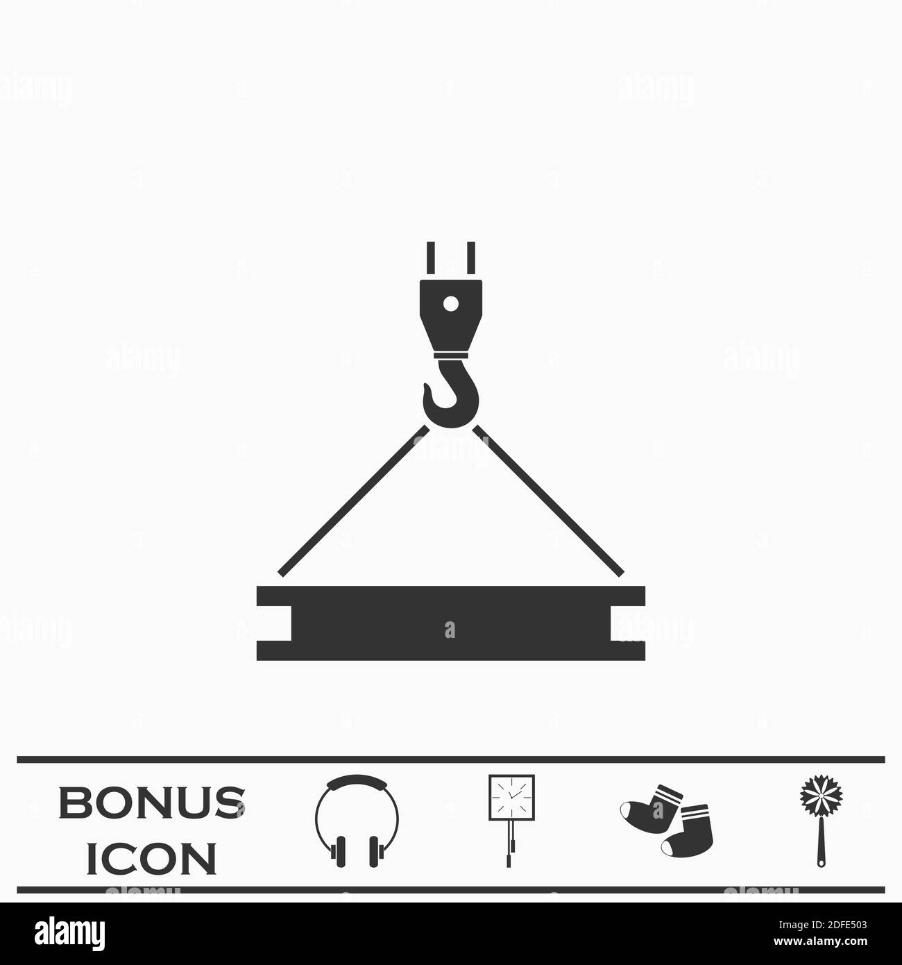 Kransymbol flach. Schwarzes Piktogramm auf weißem Hintergrund. Vektorgrafik Symbol und Bonus-Taste Stock Vektor