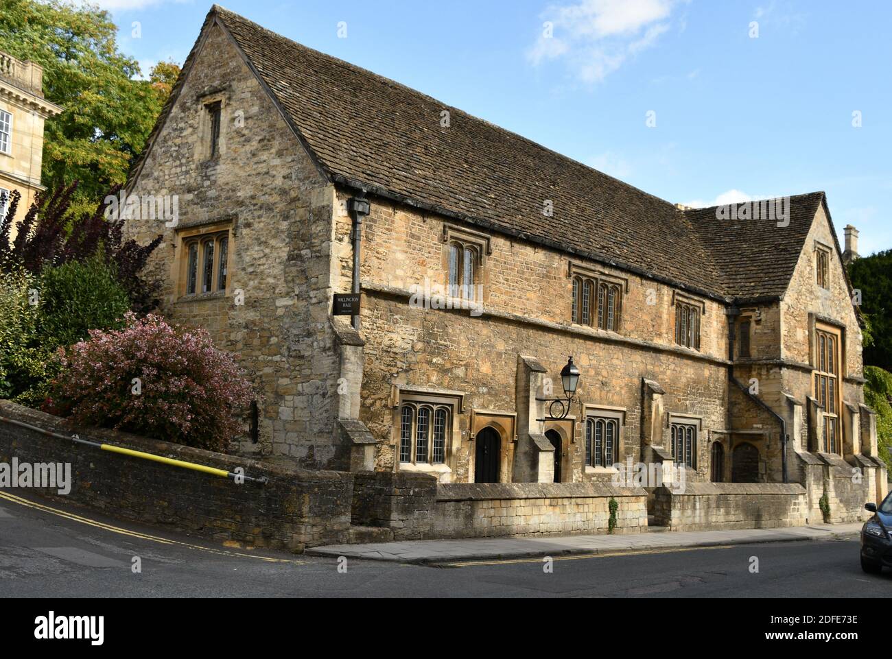 Die Wallington Hall wurde im frühen 1500 mit lokalem Stein von einem wohlhabenden Wäschesteinen errichtet. Es wurde im Laufe der Jahre als Kirchensaal genutzt, Jungen scho Stockfoto