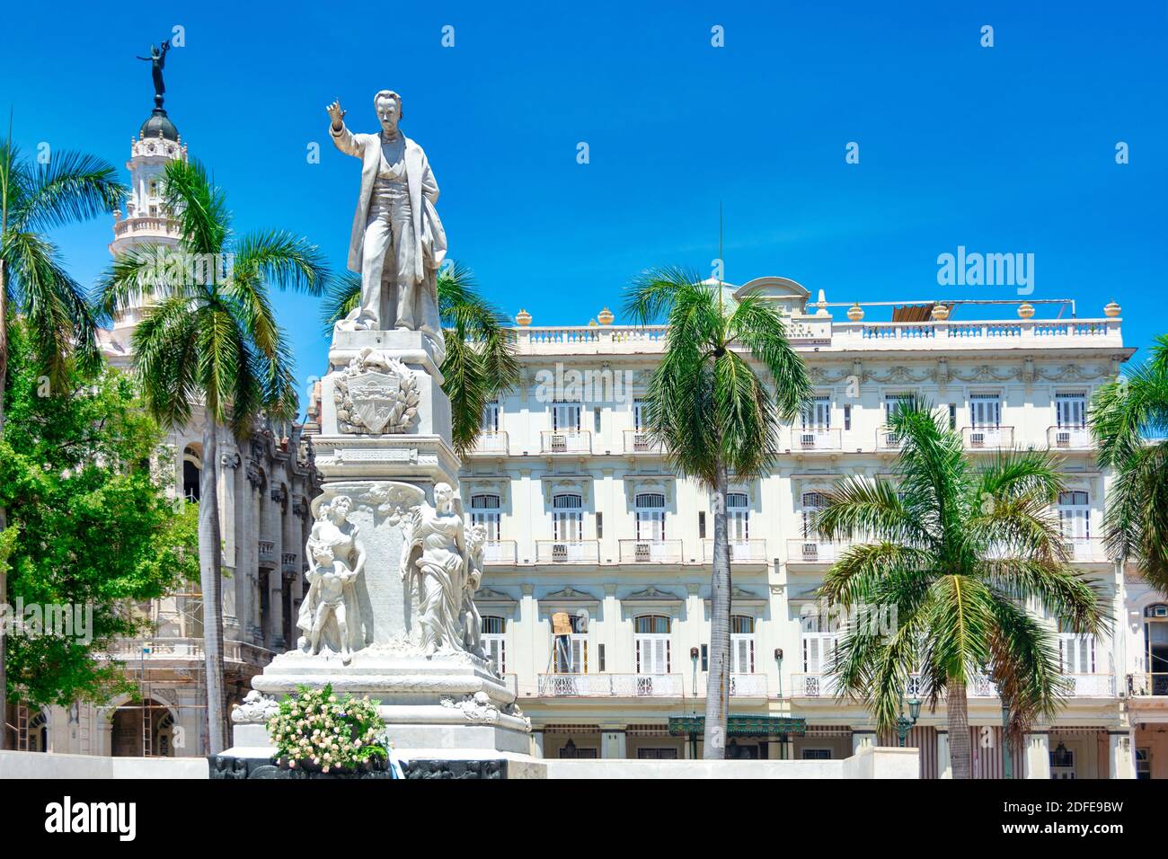 Jose Marti Statue im Central Park, Havanna, Kuba Stockfoto