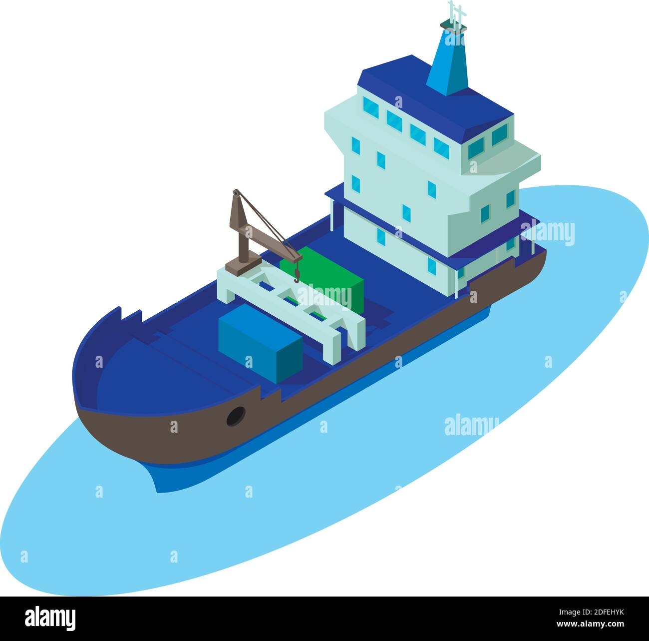 Symbol für Seeschifffahrt. Isometrische Illustration der maritimen Versand Vektor-Symbol für Web Stock Vektor