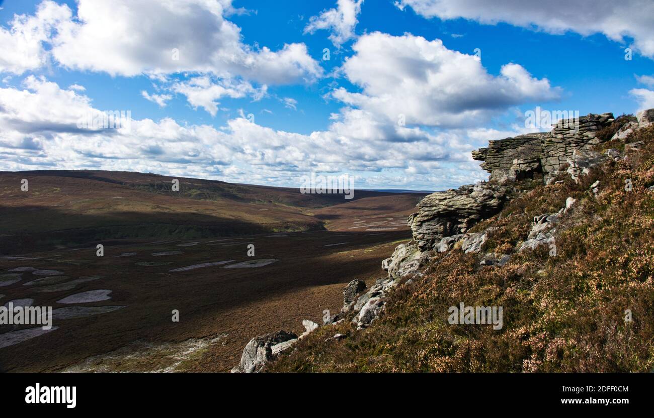 The Crow Stones, Bleaklow. North Derbyshire. South Yorkshire. Moorland. Horse Stone Naze. Stockfoto