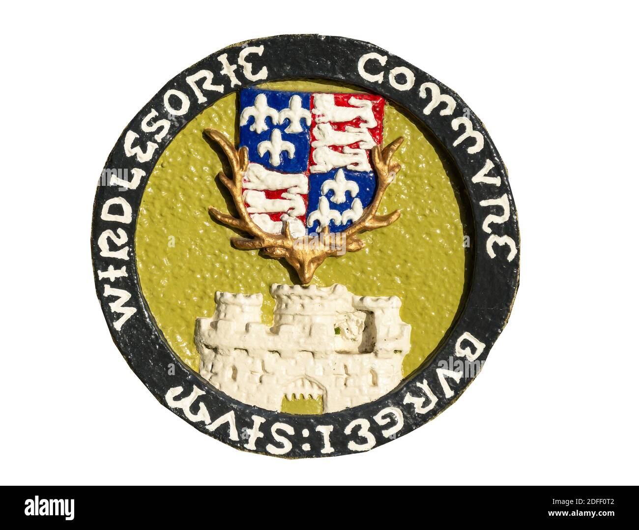 Königliche Insignien auf der Windsor Bridge, Eton, Berkshire, England, Vereinigtes Königreich Stockfoto