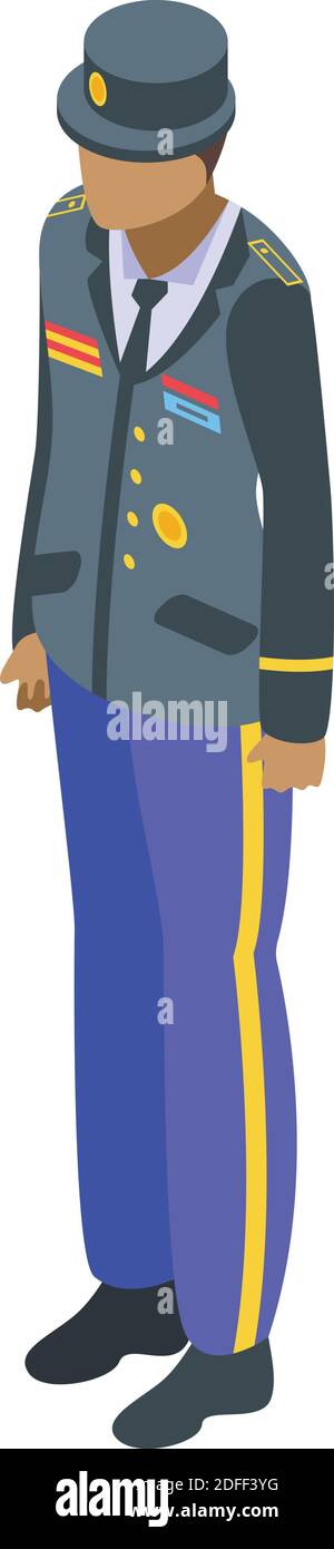 Symbol für militärische Uniform-Schlacht. Isometrisch der militärischen Uniform Schlacht Vektor-Symbol für Web-Design isoliert auf weißem Hintergrund Stock Vektor