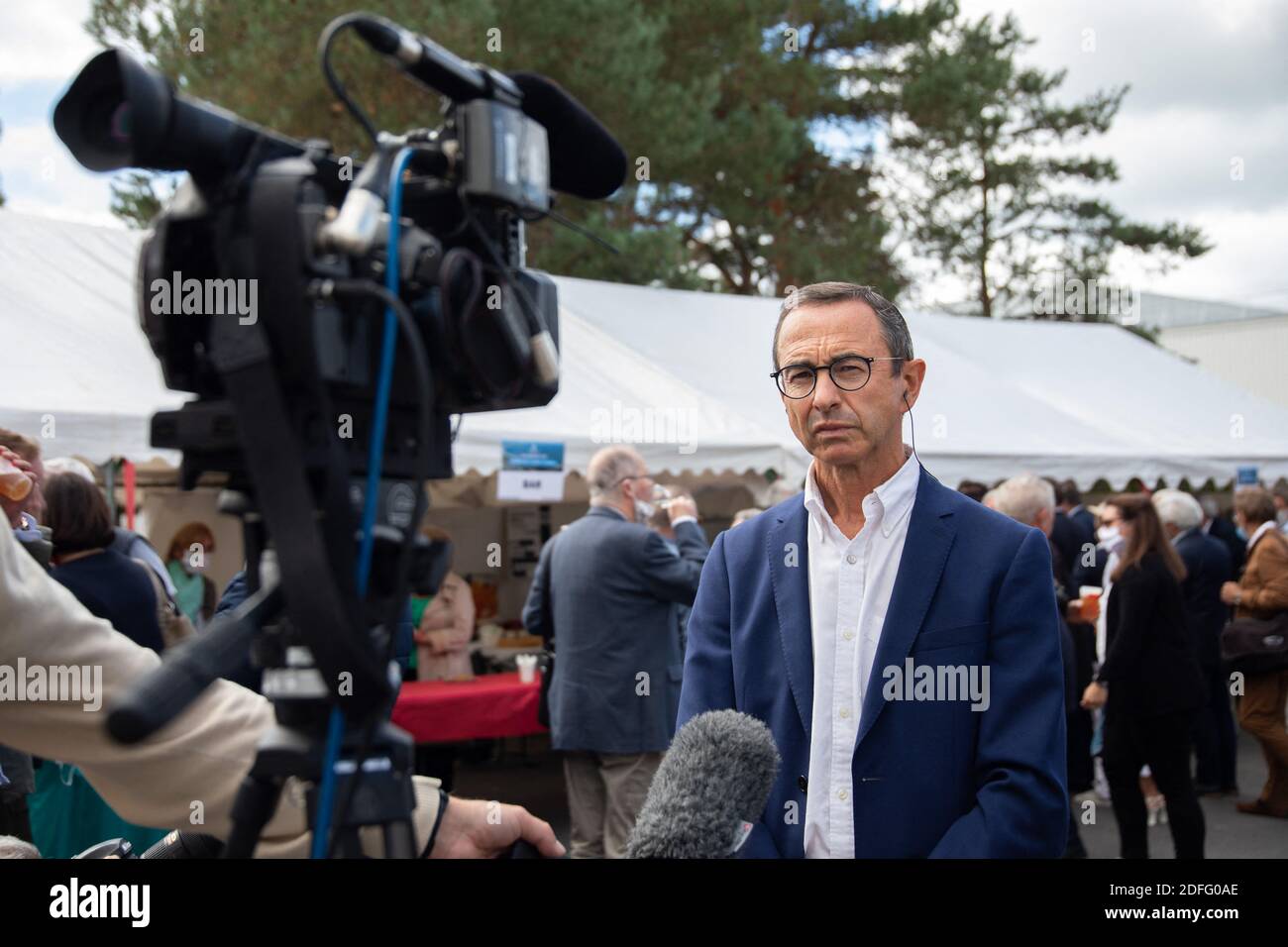 Der französische Senator Bruno Retailleau besuchte am 29. August 2020 die rechtsgerichtete Sommeruniversität Les Republicains (LR) in La Baule, Frankreich. Foto von David Boyer/ABACAPRESS.COM Stockfoto