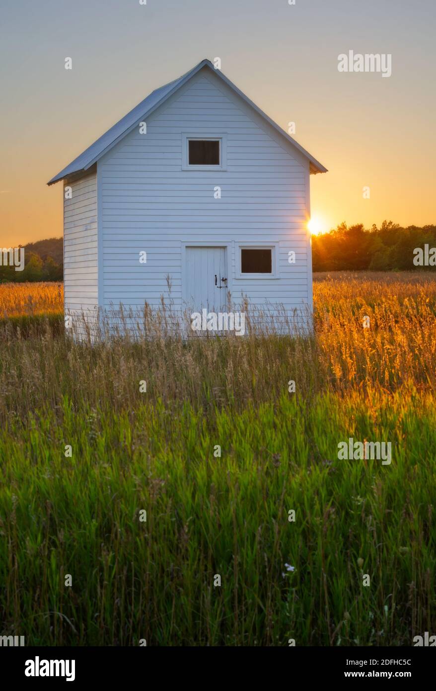 Ein verlassenes Farmgebäude in der Port Oneida Sektion von Sleeping Bear Dunes National Lakeshore, Leelanau, Michigan, USA Stockfoto