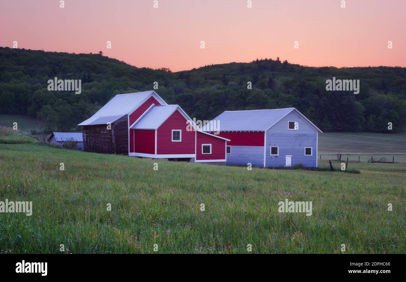Ein verlassenes Farmgebäude in der Port Oneida Sektion von Sleeping Bear Dunes National Lakeshore, Leelanau, Michigan, USA Stockfoto