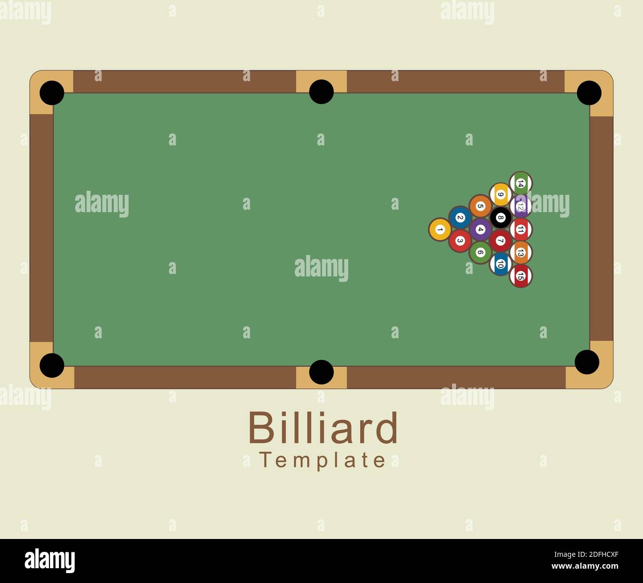 Billard Hintergrund Design Stock Vektor