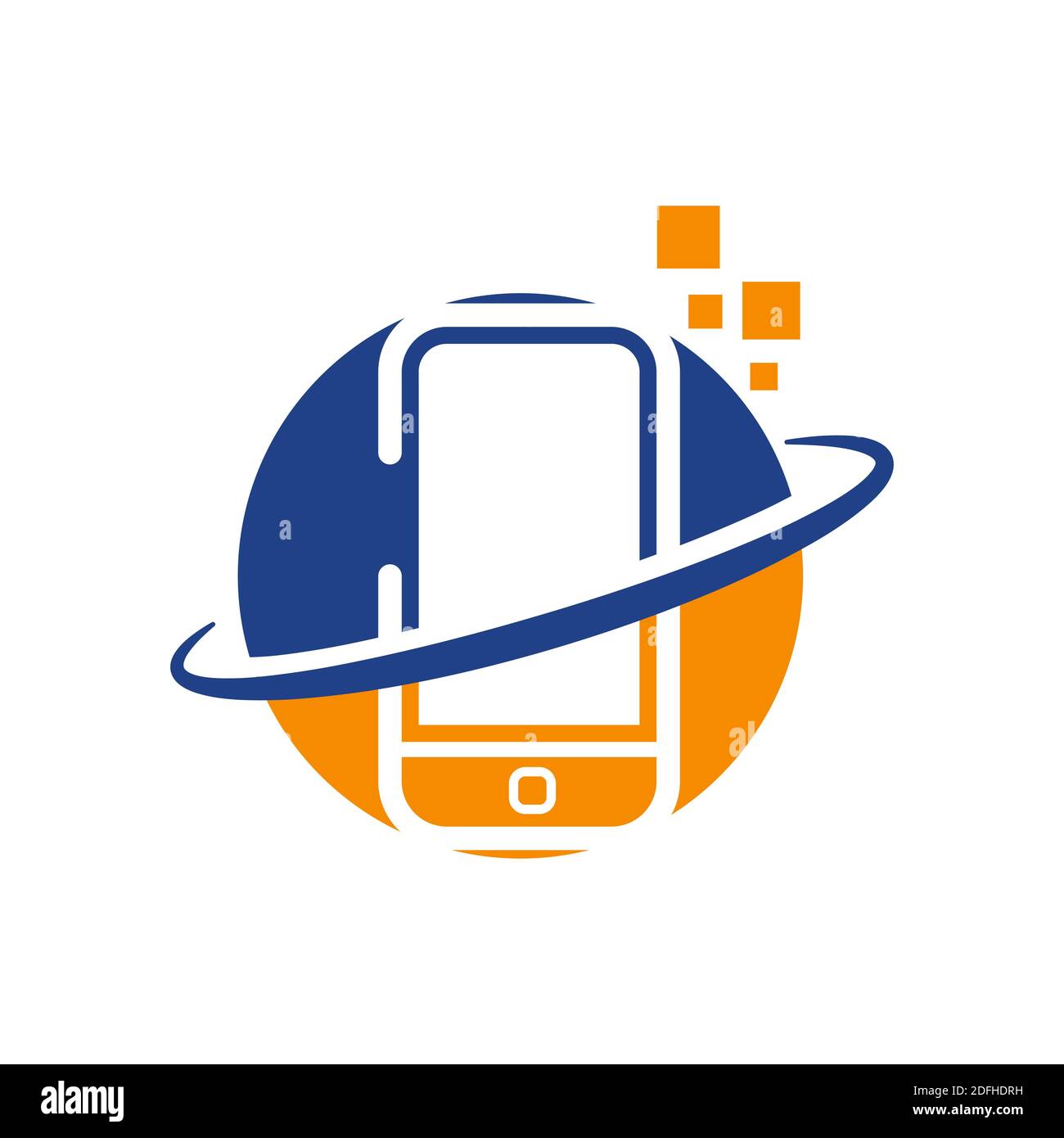 Globale schnelle Telefon Service Smartphone Gadget mobile Reparatur Logo Design vektorillusrationen Stock Vektor