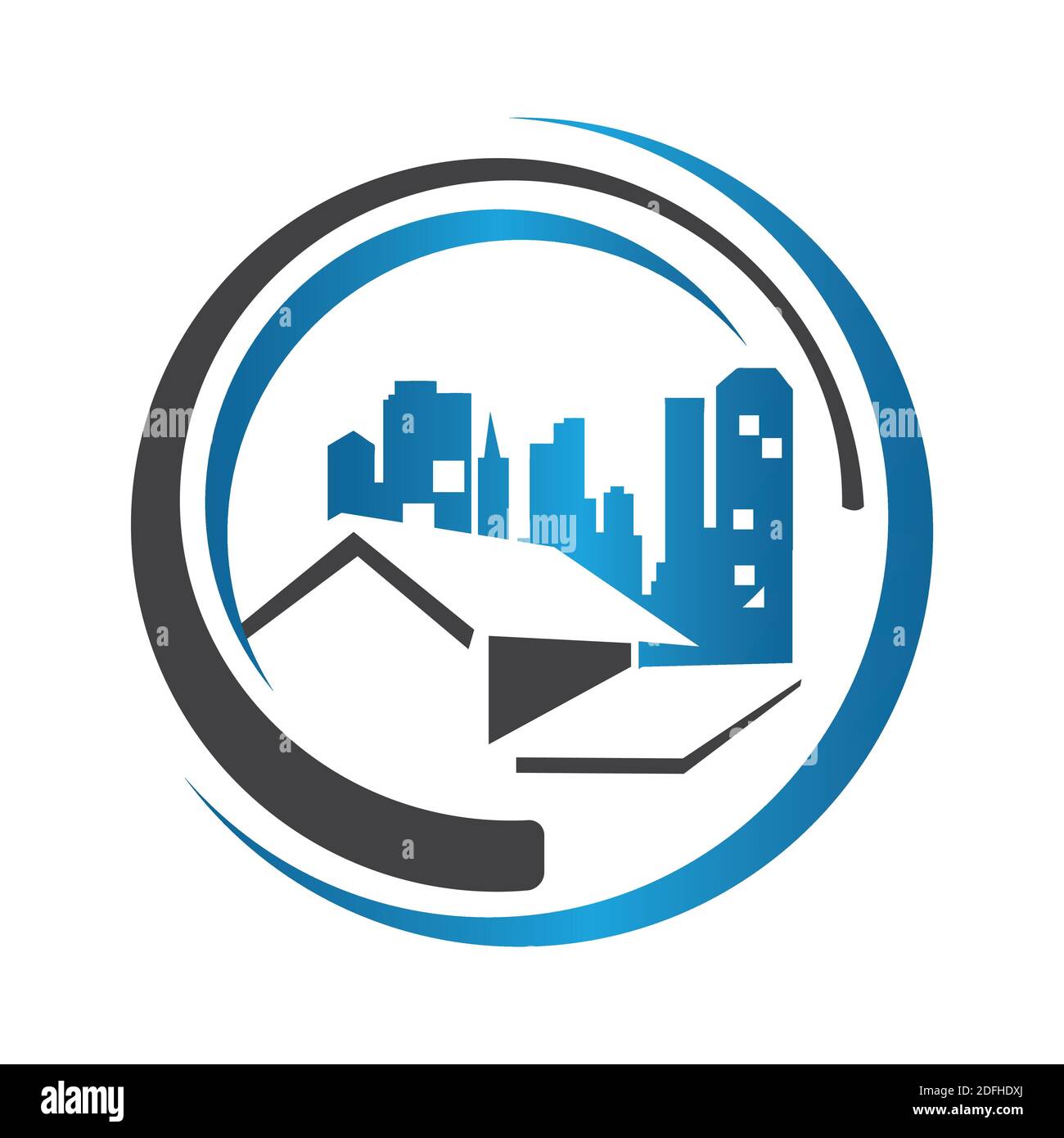 Real Estate Logo Vektor-Design für Immobilien-Geschäft und Hypothek Unternehmen Stock Vektor