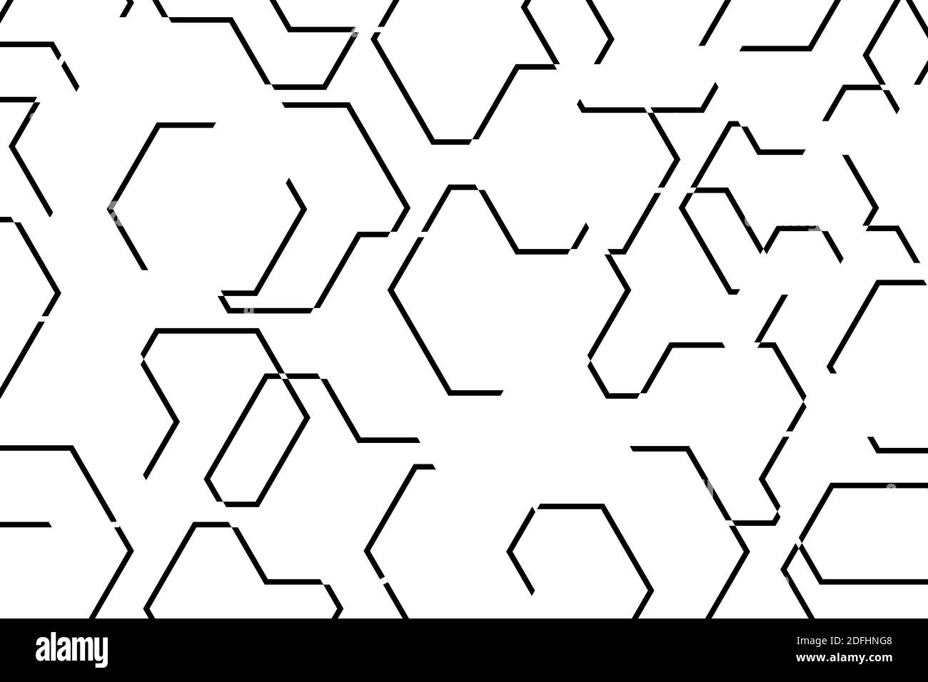 Abstraktes Hintergrundmuster mit Linien bilden organische geometrische Formen gemacht. Moderne, einfache, minimale Vektorkunst Stockfoto
