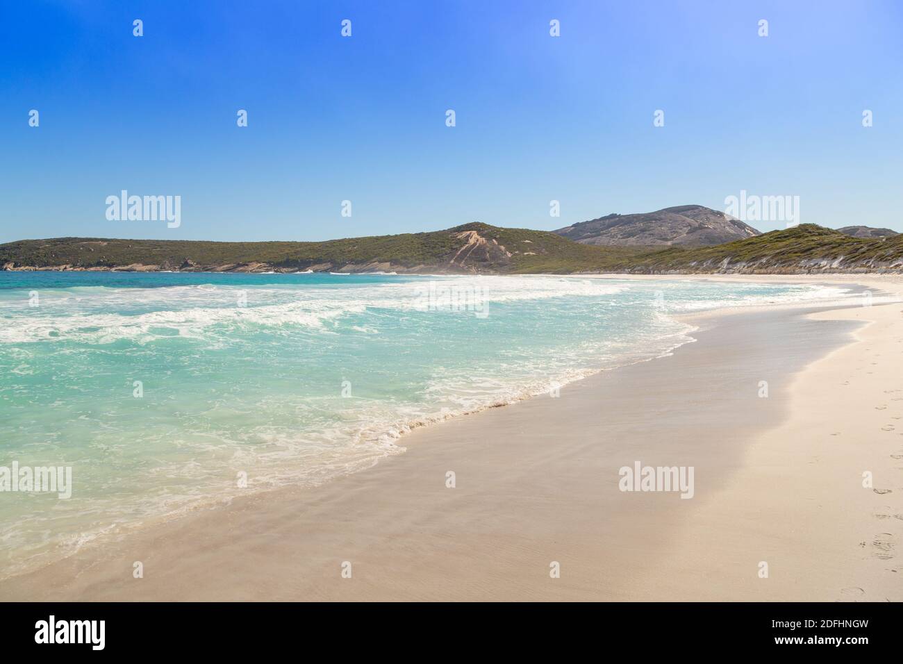 Blick auf das Meer vom Strand des Hellfire Bucht im Cape Le Grand Nationalpark östlich von Esperance In Westaustralien Stockfoto