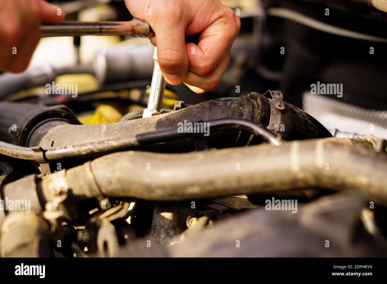 Reparatur der Automotor Stockfoto