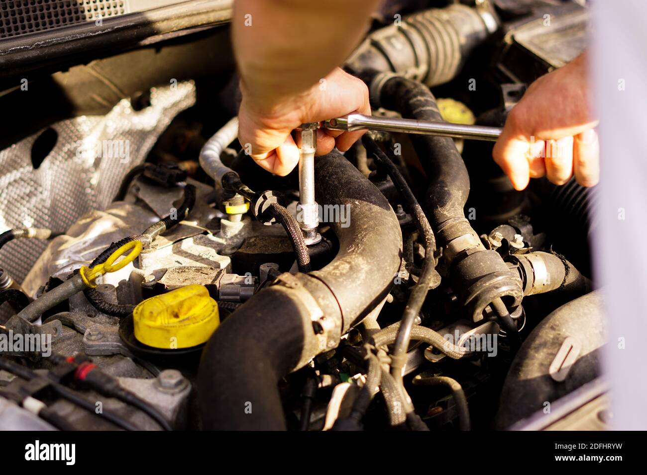 Reparatur der Automotor Stockfoto