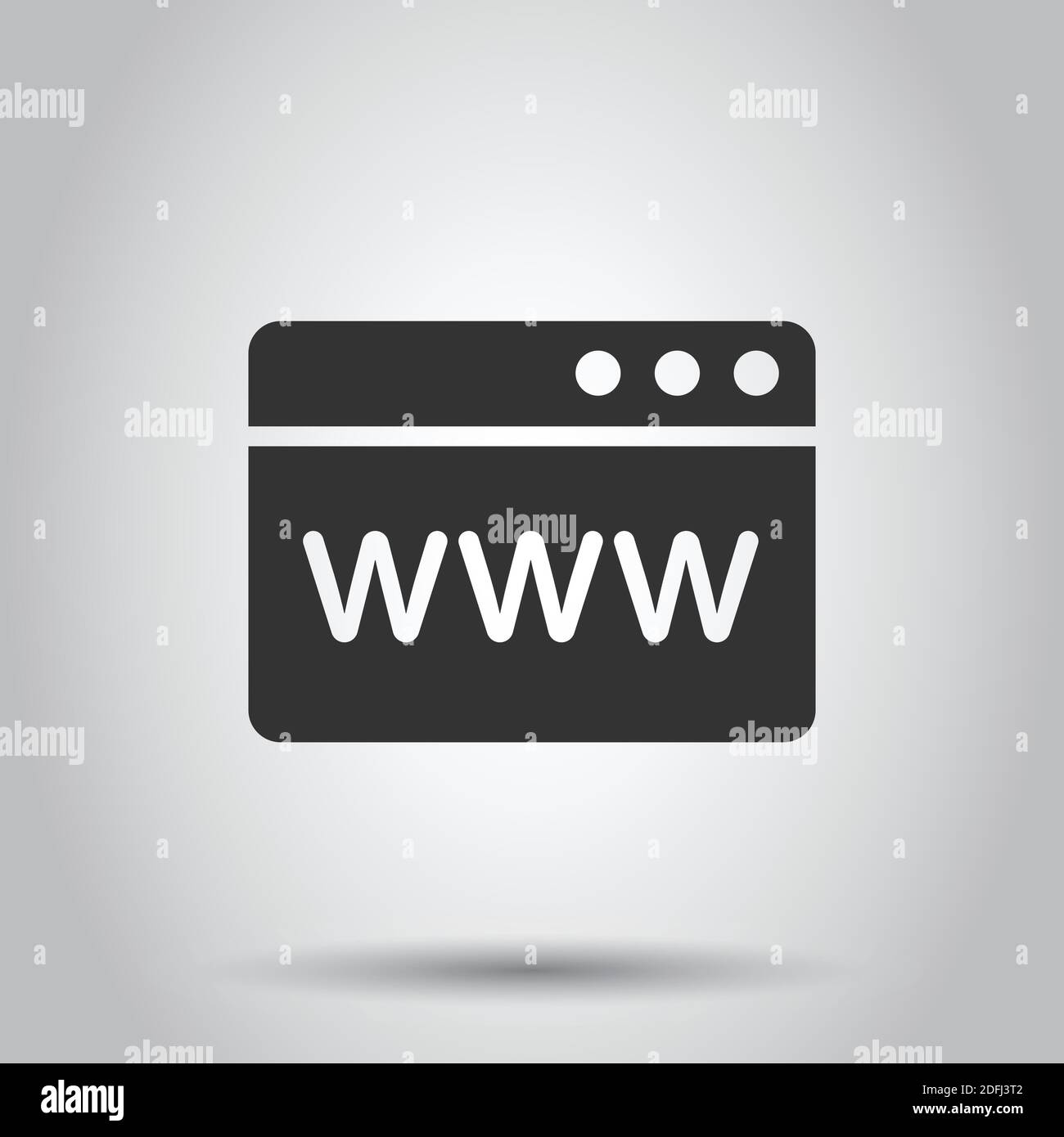 Website Symbol Domäne im flachen Stil. Com internet adresse Vector Illustration auf weißem Hintergrund isoliert. Server Business Konzept. Stock Vektor
