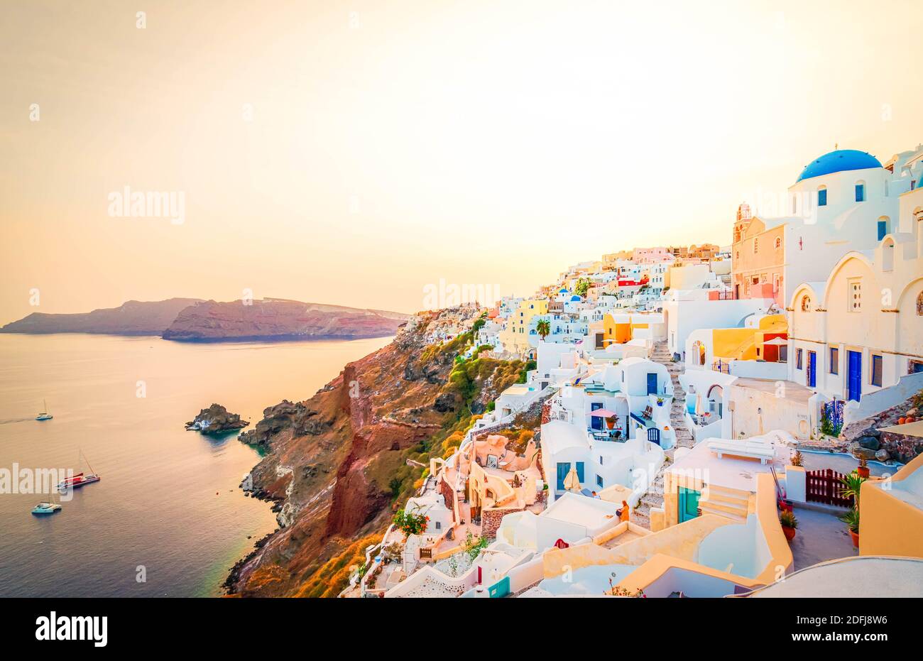 schöne Details der Insel Santorini, Griechenland Stockfoto