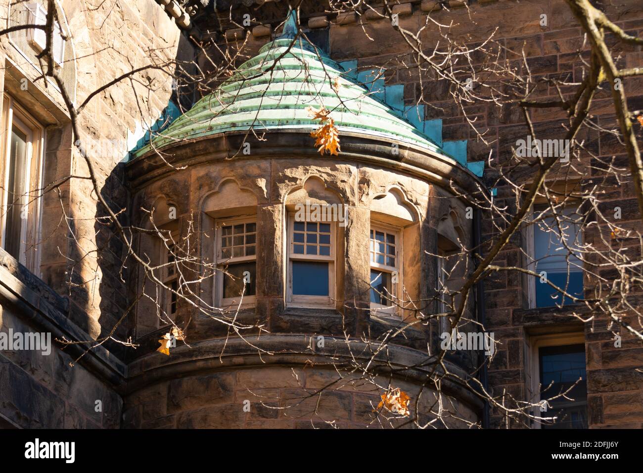 Außenansicht der alten Universität im Mittleren Westen. Urbana, Illinois. Stockfoto