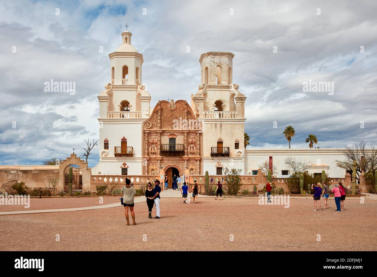 San Xavier Del Bac historische spanische Mission, Tucson, Arizona Stockfoto