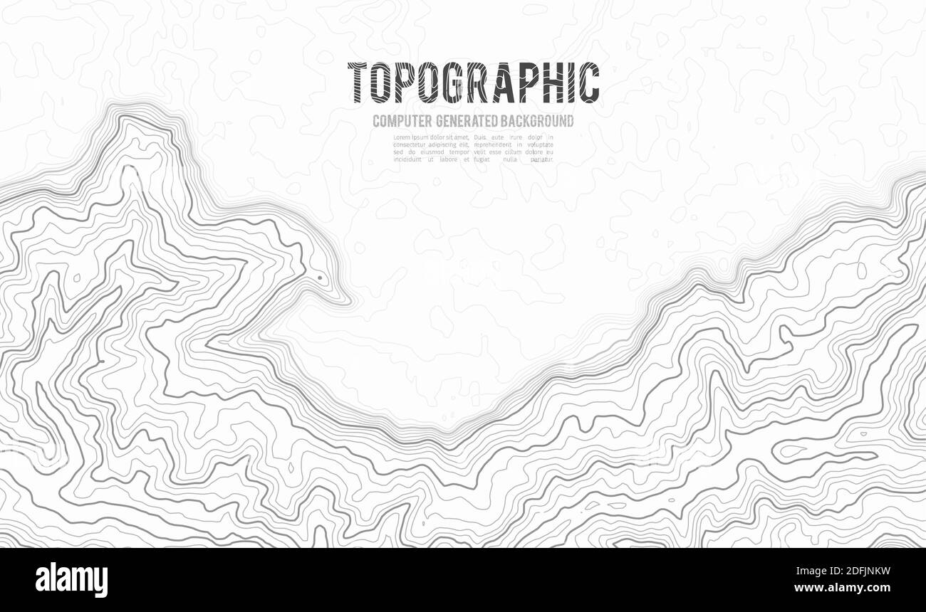 Grauen Konturen vektor Topographie. Geographische Berg Topographie