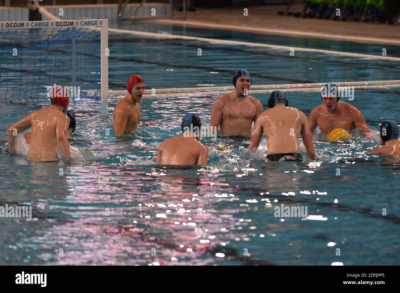 Savona, Italien. Dezember 2020. Savona, Italien, Zanelli Pool, 05. Dezember 2020, Team OSC Potsdam während VK Radnicki gegen OSC Potsdam - len Euro Cup Wasserball Spiel Credit: Danilo Vigo/LPS/ZUMA Wire/Alamy Live News Stockfoto