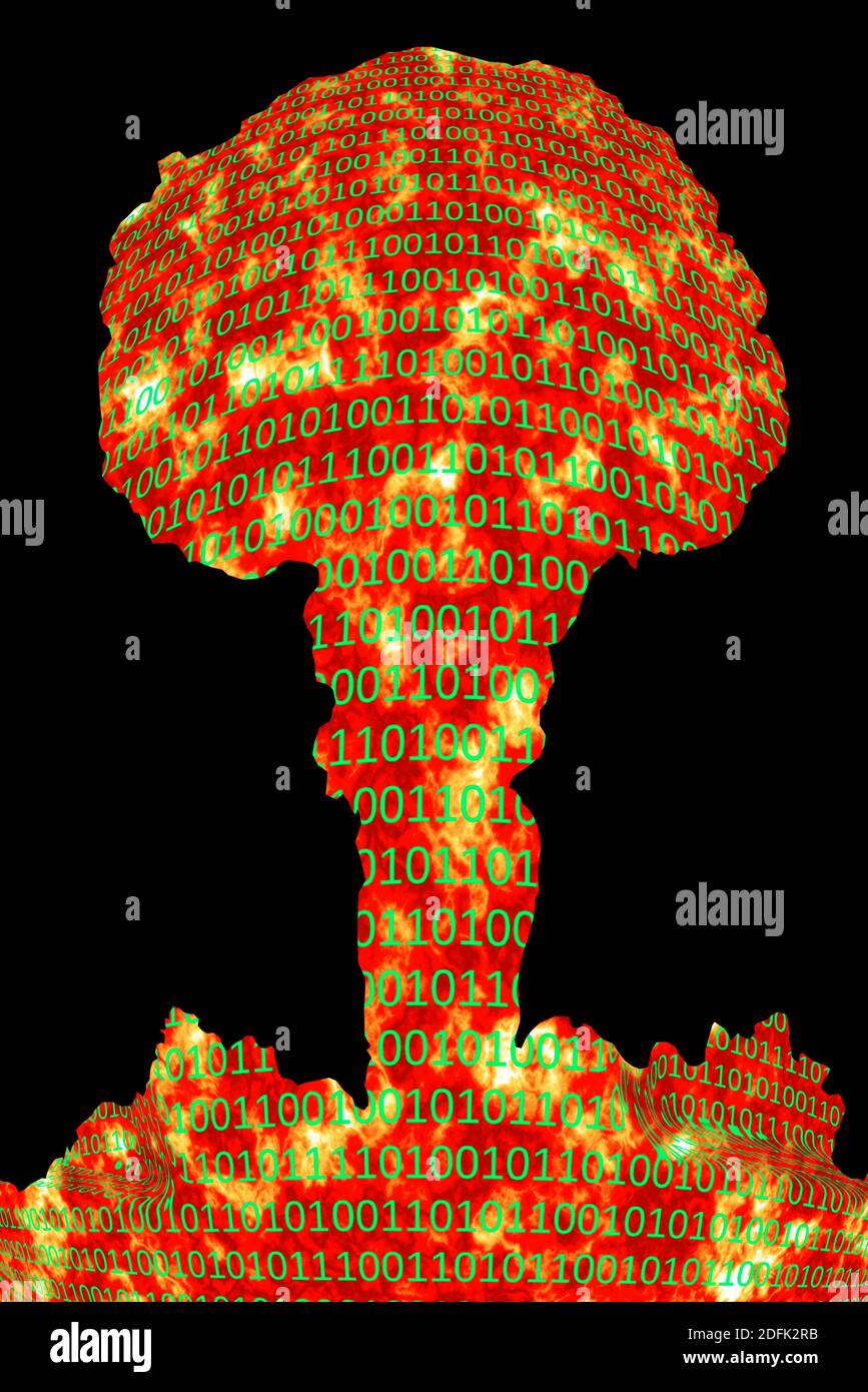 Datenexplosion, konzeptionelle Illustration Stockfoto