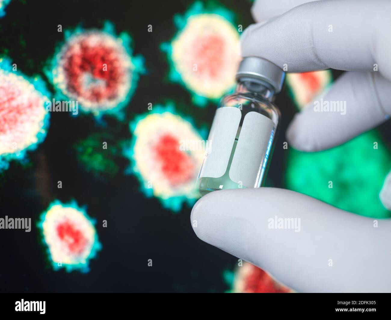 Impfstoffforschung, konzeptuelles Image Stockfoto