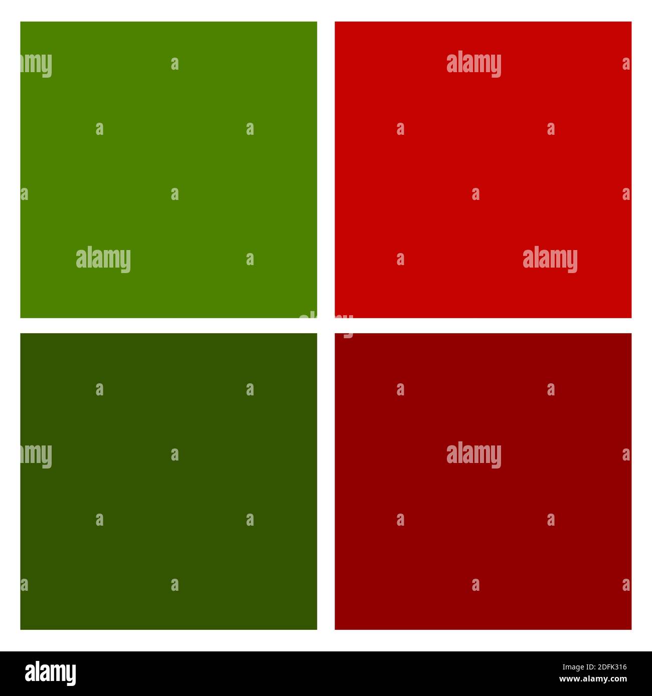 Farbmuster für Weihnachten. Weihnachtsfarben-Tondiagramm. Muster für Urlaubsgestaltung. Winterpalette mit trendigen und klassischen Farben. Beispiel für einfache V Stock Vektor