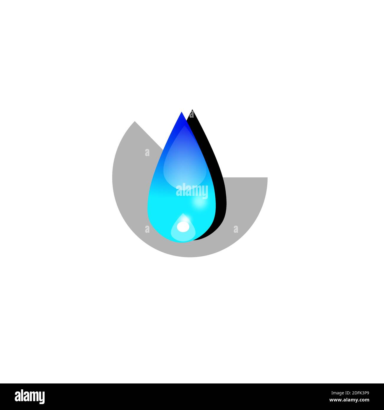 Wassertropfen Vektor-Symbol mit Inkscape gemacht Stock Vektor