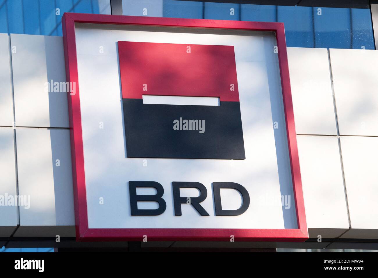 Ein Ladenschild der BRD Bank, Groupe Societe Generale, am 22. November 2020 in Bukarest, Rumänien. Foto von David Niviere/ABACAPRESS.COM Stockfoto