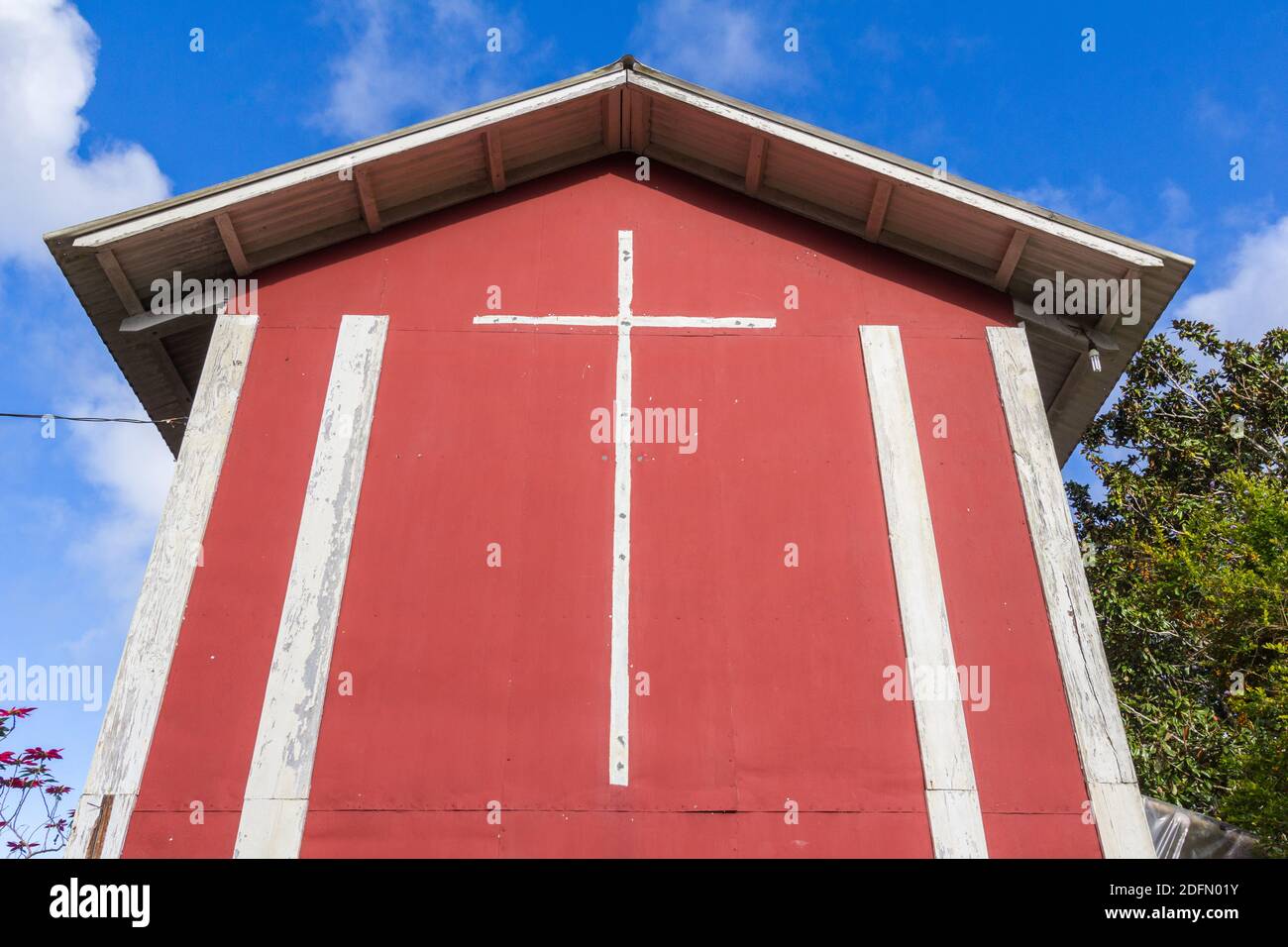 Fassade einer christlichen Kirche in Mt Provinz, Philippinen Stockfoto