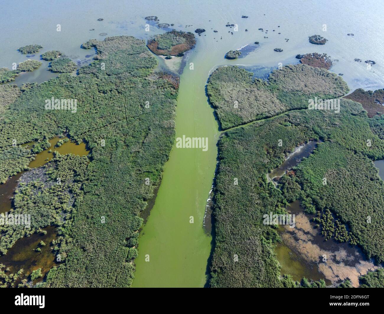 Luftaufnahme, Kuhurlui See, Reni rayon, Odessa Oblast, Ukraine Stockfoto