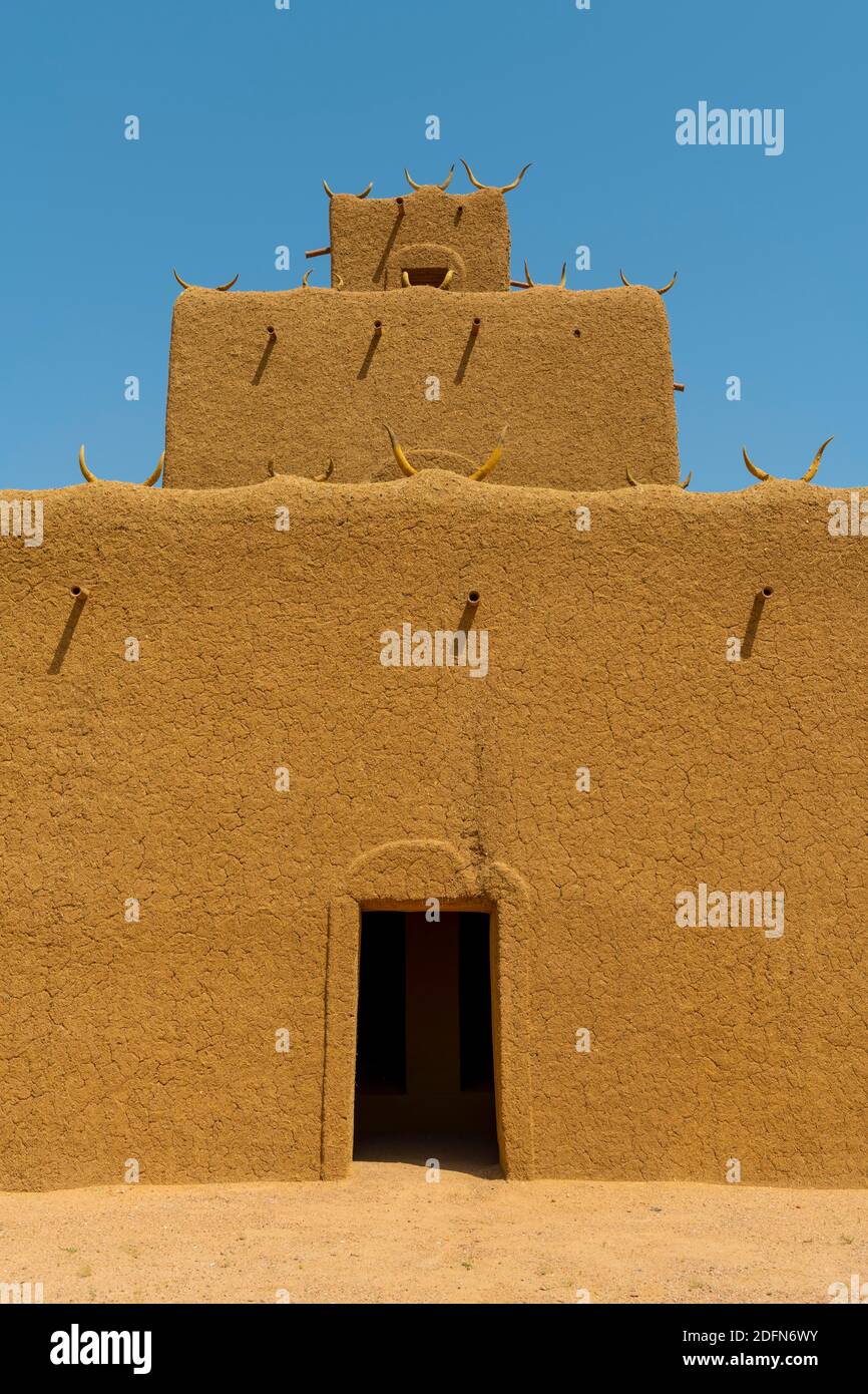 Traditionelles Haus, Lehmbau, Agadez, Niger Stockfoto