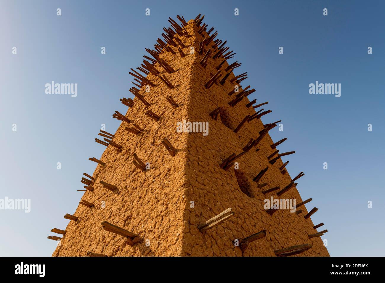 Minarett, große Moschee von Agadez, Agadez, Niger Stockfoto