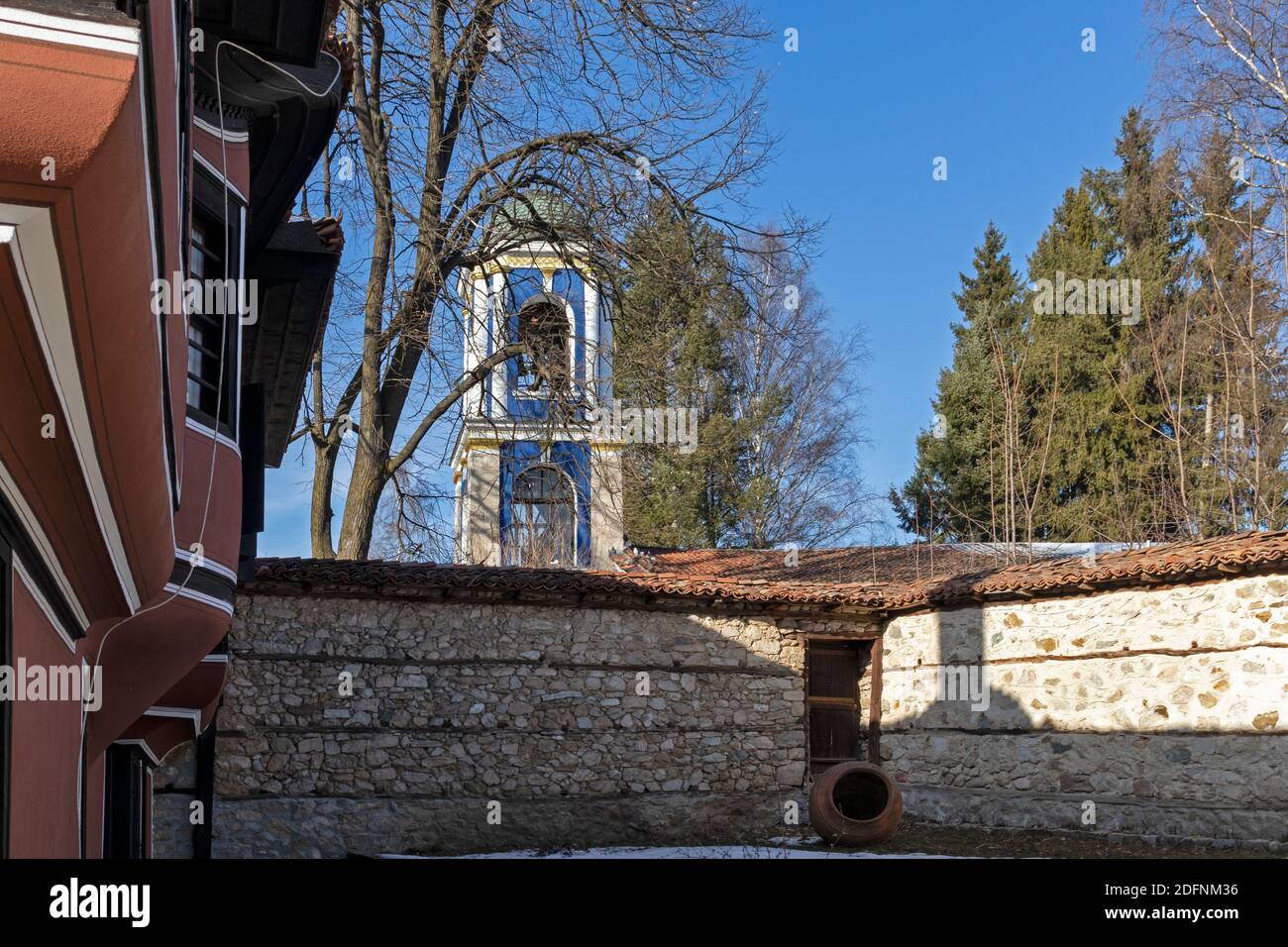 KOPRIVSHTITSA, BULGARIEN - 25. JANUAR 2020: Haus Museum Todor Kableshkov in der historischen Stadt Koprivshtitsa, Region Sofia, Bulgarien Stockfoto