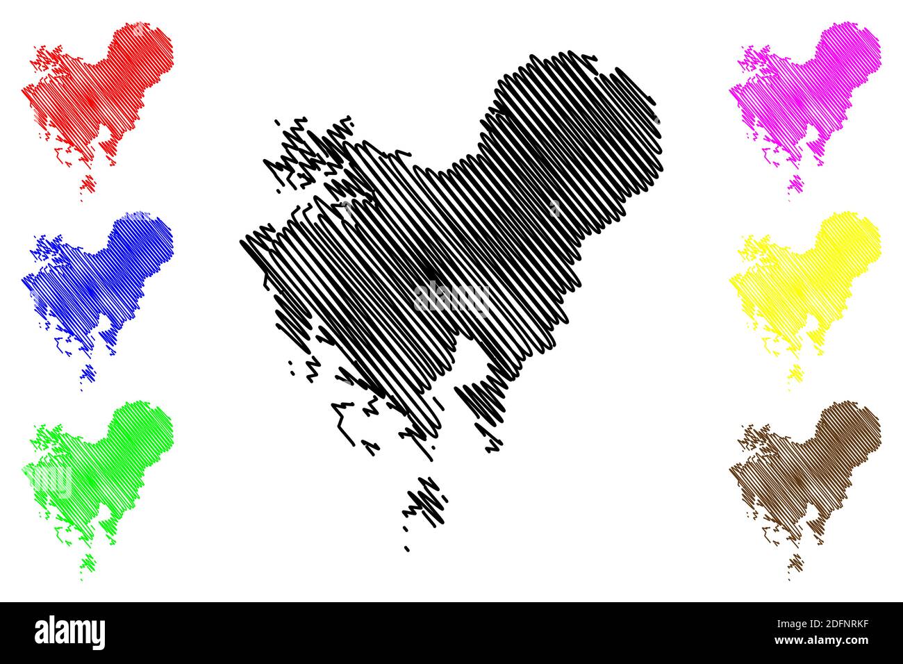 Dorchester County, Maryland (U.S.-County, Vereinigte Staaten von Amerika, USA, U.S., US) Karte Vektor Illustration, Scribble Skizze Dorchester Karte Stock Vektor