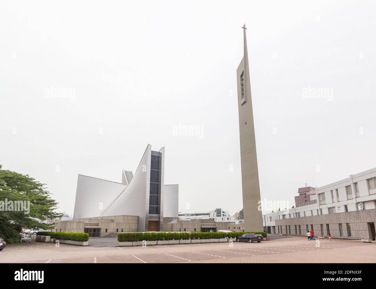 St. Mary's Cathedral in Tokio, Japan, entworfen von Kenzo Tange Stockfoto