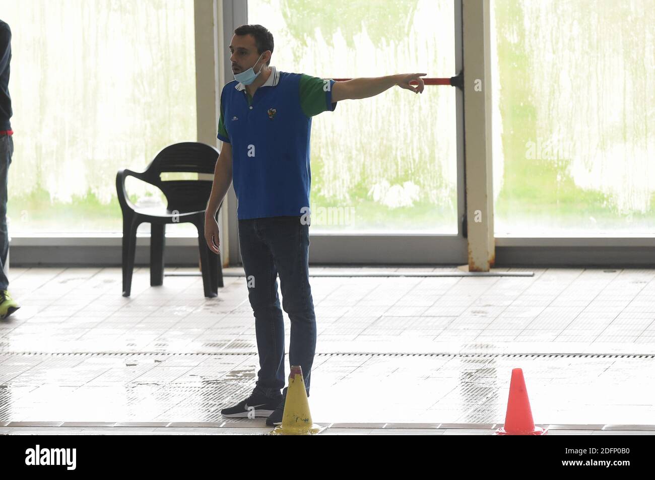 Savona, Italien. Dezember 2020. Savona, Italien, Zanelli Pool, 06. Dezember 2020, MARTINEZ ESPEJO Jahzeel ((CE Mediterranei) während Potsdam vs Mediterrani - len Euro Cup Wasserball Spiel Credit: Danilo Vigo/LPS/ZUMA Wire/Alamy Live News Stockfoto