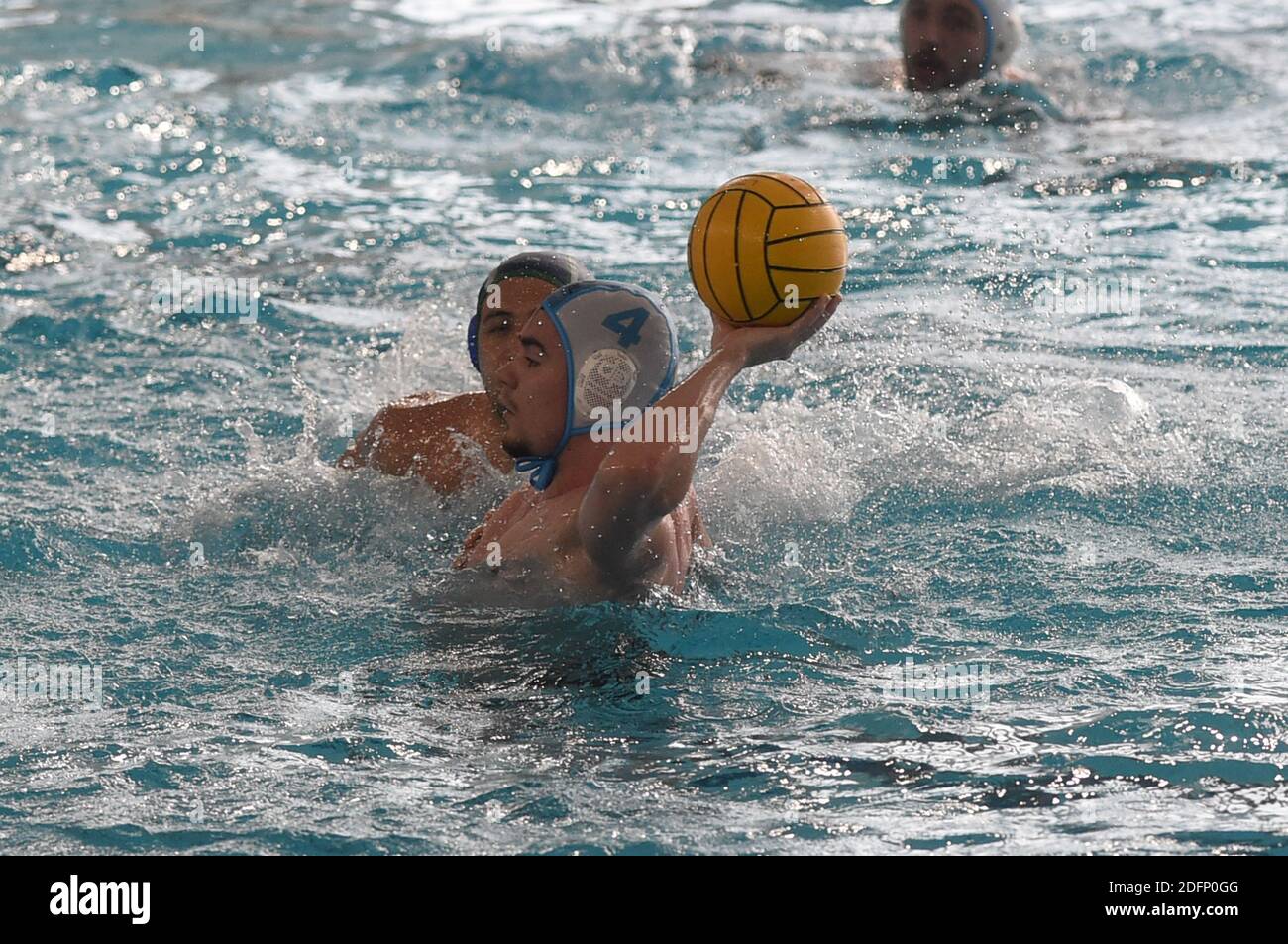 6. Dezember 2020, Savona, Italien: Savona, Italien, Zanelli Pool, 06. Dezember 2020, Maximilian Costa (OSC Potsdam) während des Wasserball-Spiels Potsdam gegen Mediterrani - len Euro Cup (Bild: © Danilo Vigo/LPS via ZUMA Wire) Stockfoto