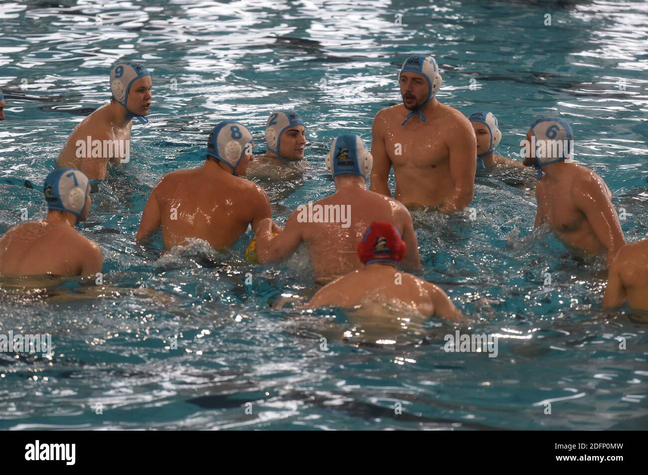 Savona, Italien. Dezember 2020. Savona, Italien, Zanelli Pool, 06. Dezember 2020, Team Potsdam während Potsdam gegen Mediterrani - len Euro Cup Wasserball Spiel Credit: Danilo Vigo/LPS/ZUMA Wire/Alamy Live News Stockfoto