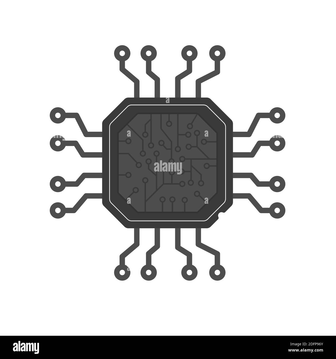 CHIP-Symbol. Vektor-Illustration für thematische Gestaltung. Flacher Style Stock Vektor