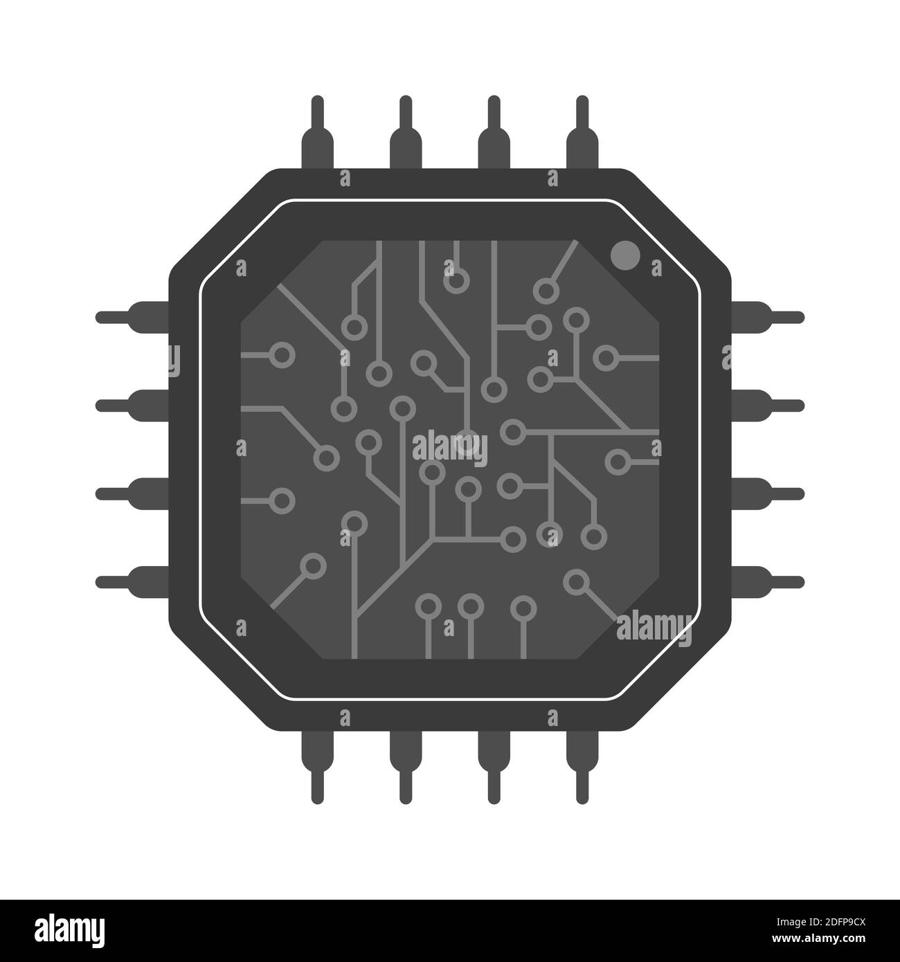 CHIP-Symbol. Vektor-Illustration für thematische Gestaltung. Flacher Style Stock Vektor