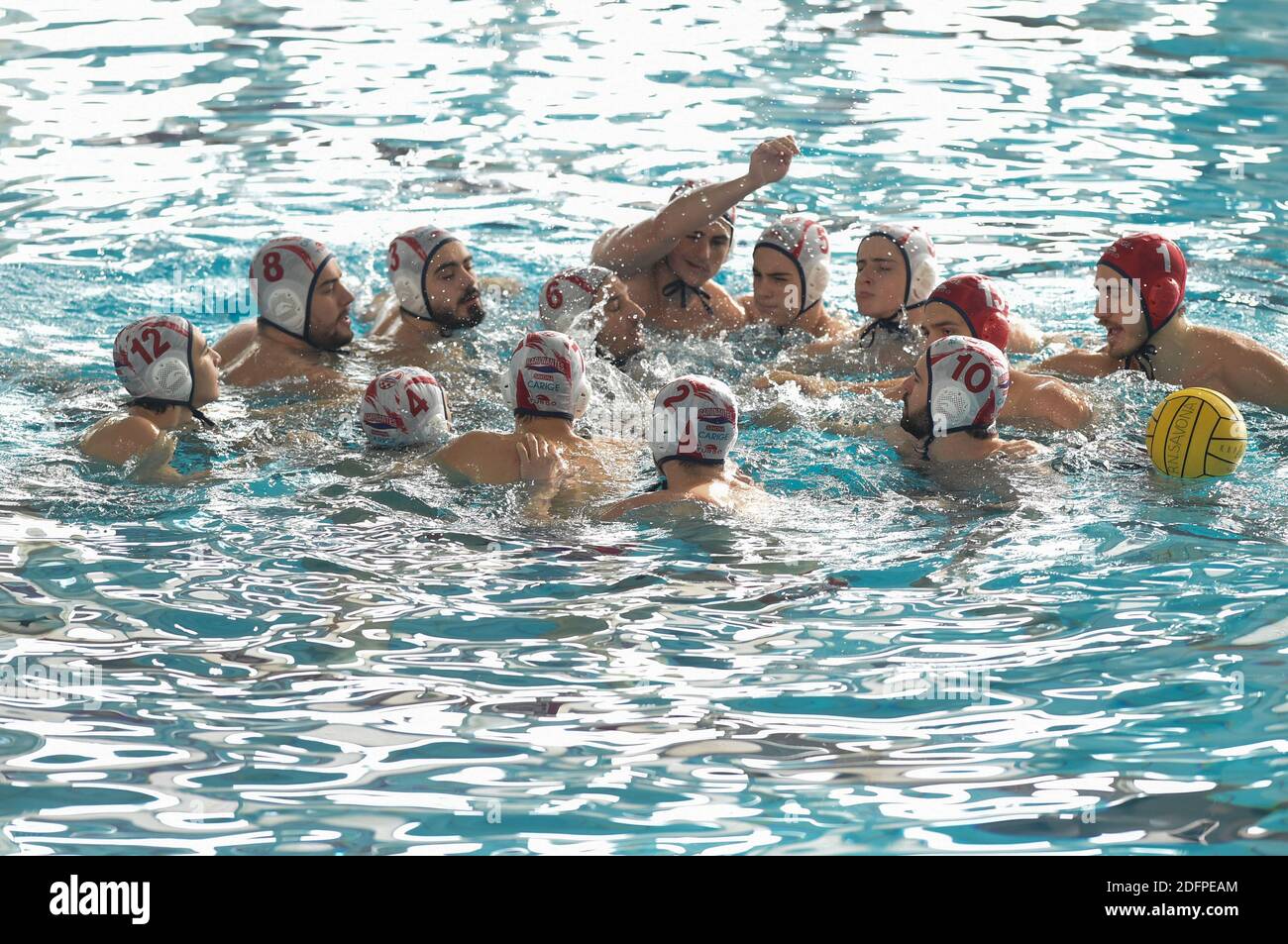 Savona, Italien. Dezember 2020. Savona, Italien, Zanelli Pool, 06. Dezember 2020, Team Savona während des Rari Nantes Savona vs Radnicki - len Euro Cup Wasserball Spiel Credit: Danilo Vigo/LPS/ZUMA Wire/Alamy Live News Stockfoto
