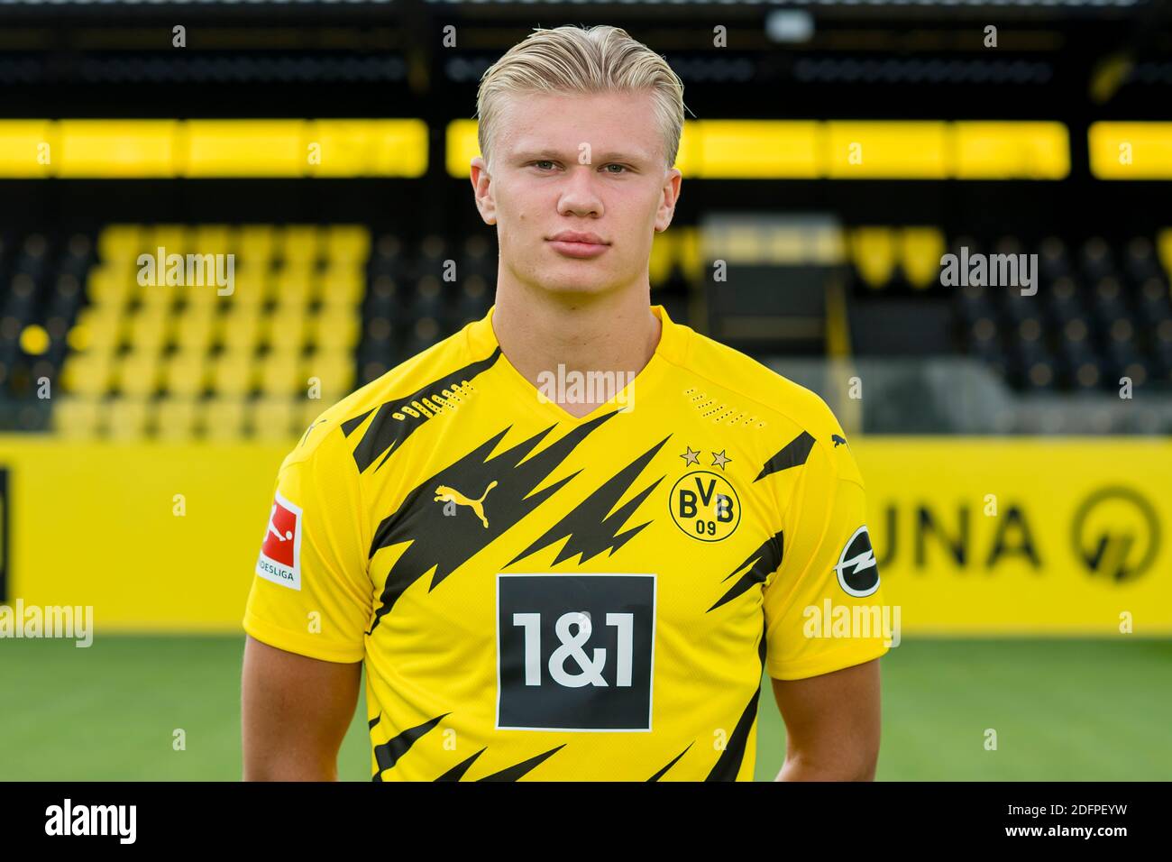 Teampräsentation Borussia Dortmund (BVB), Bundesliga, Saison 2020/21 – Erling Haaland Stockfoto