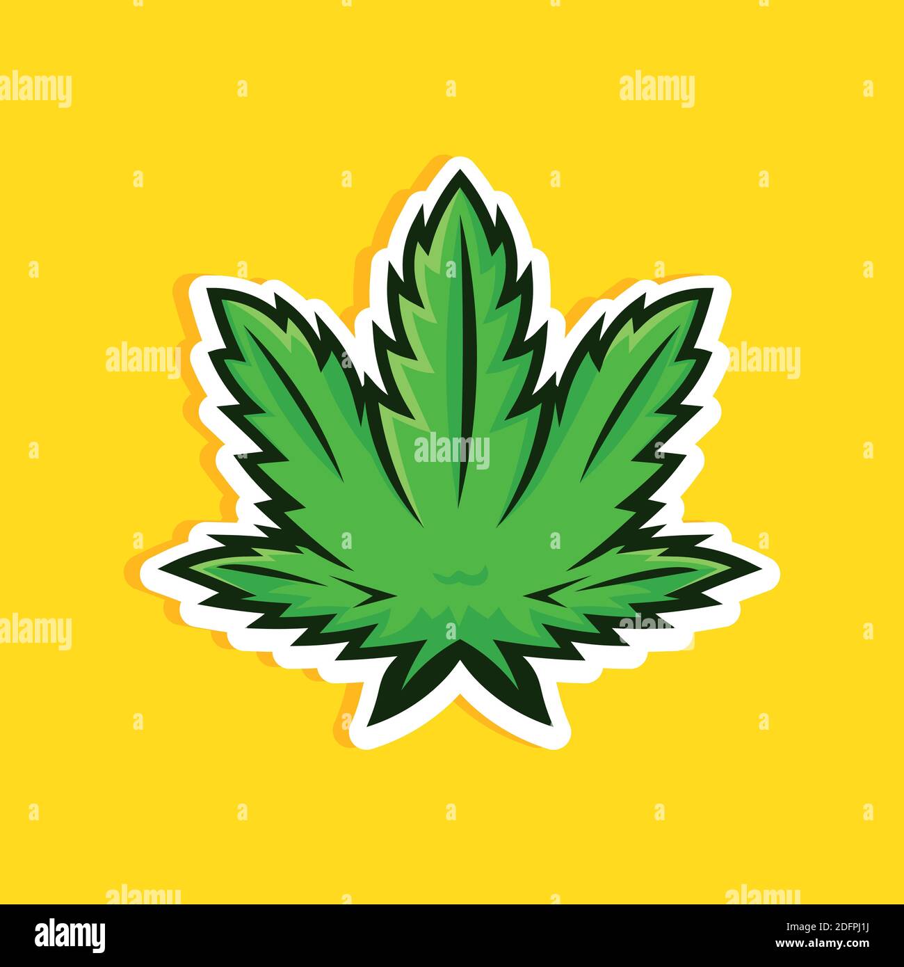 Marijuana Leaf Icon Cartoon Style Stockfotos Und Bilder Kaufen Alamy