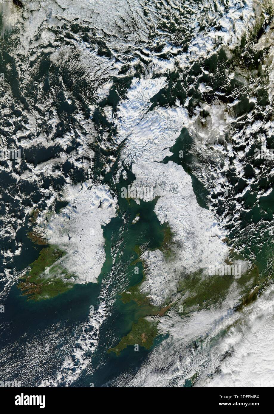 BRITISCHE INSELN - 08. Dezember 2010 - Es ist Schneewittchen...Schnee Abdeckung über den Britischen Inseln einschließlich der Republik Irland Am 8. Dezember 2010 als s Stockfoto