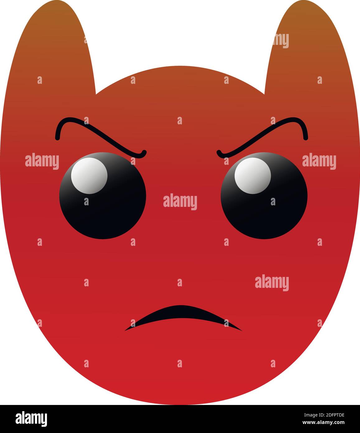 Lustige Eule Gesicht eines Sets mit großen Augen. Wütend Kawaii Emoji. Symbole mit einem schönen Verlauf. EPS 10. Stock Vektor