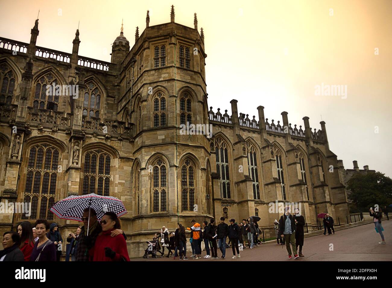 St. George's Chapel im Windsor Castle. Windsor, Berkshire, England, Großbritannien. Untere Station. Stockfoto